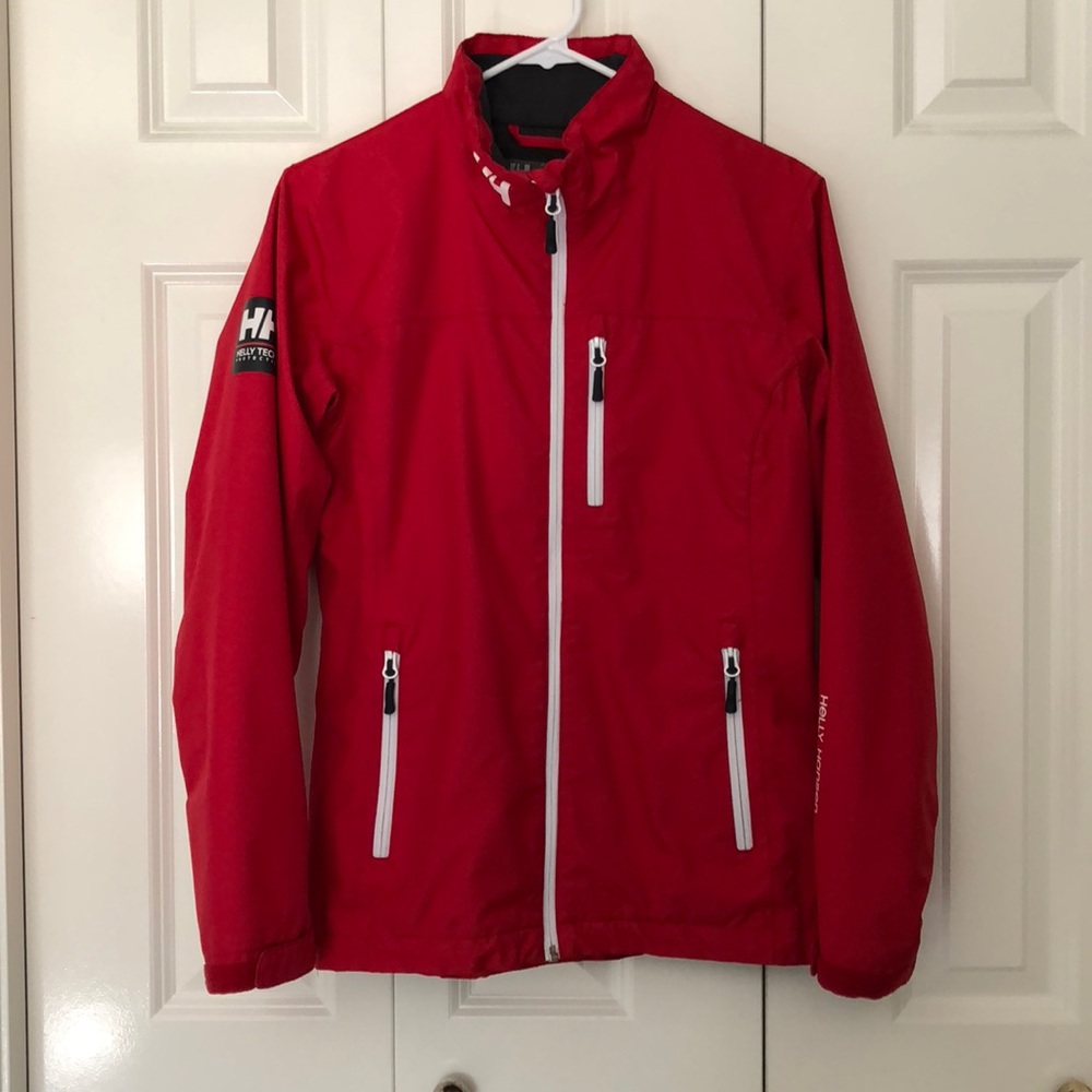 Red Helly Hansen Zip-Up Rain Jacket